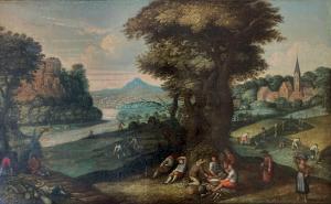 GRIMMER Jacob 1525-1590,Déjeuner champêtre en Flandres ou l'Eté,Doutrebente FR 2023-06-16