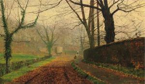 GRIMSHAW John Atkinson 1836-1893,Autumn sunshine, Stapleton Park, Pontefract,Christie's 2006-06-08