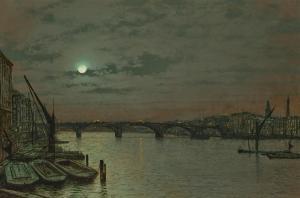 GRIMSHAW John Atkinson 1836-1893,London Bridge,1883,Christie's GB 2023-12-14