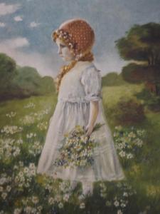 GRINHAM P,girl in a meadow,Crow's Auction Gallery GB 2017-06-07