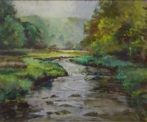GRINSTEAD Jill,Rural Landscape with a Stream,David Duggleby Limited GB 2017-11-18