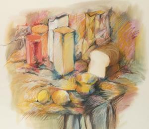 GRIPPI Salvatore William 1921-2017,Still life with bread,1964,John Moran Auctioneers US 2019-05-05