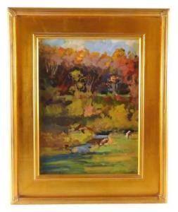 GRISELL Susan,An impressionistic pasture with two cows grazing, ,2006,Winter Associates 2021-10-25