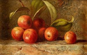 GRISON Francois Adolphe 1845-1914,Nature morte aux pommes,Dobiaschofsky CH 2023-11-08
