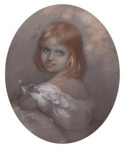 GRISPINI Filippo 1800-1800,Portrait of a young girl,1857,Peter Wilson GB 2021-01-13