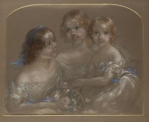 GRISPINI Filippo 1800-1800,Portrait of three children,1864,Rosebery's GB 2021-01-27