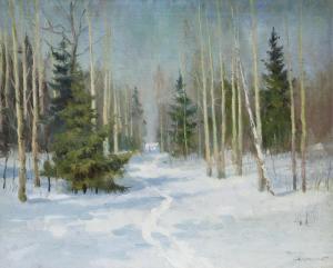 GRITSAI Aleksei Mikhailovich 1914-1998,Snowy Day,Shapiro Auctions US 2023-06-15