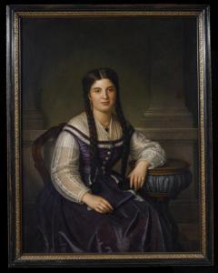 GRITTI Giacomo 1819-1891,Ritratto di donna con trecce,Capitolium Art Casa d'Aste IT 2018-12-19