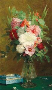 GRIVOLAS Antoine 1843-1902,Summer Flowers in a Glass Vase,Palais Dorotheum AT 2018-02-27