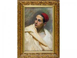 GRIVOLAS Pierre 1823-1906,Portrait d un jeune marocain,Hôtel des ventes d'Avignon FR 2020-10-24