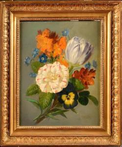 GROBON François Frédéric 1815-1901,Le bouquet de fleurs,Osenat FR 2023-03-18