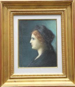 GROEME E,Profil de jeune fille,1914,Osenat FR 2014-01-26