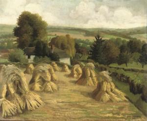 GROENEVELD Theo J,Korenoogst, Diependal; Grain harvest in Diependal,,1948,Christie's 2009-09-08