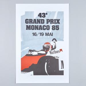 GROGNET JACQUES 1927,Monaco Grand Prix Poster 1985,Webb's NZ 2020-06-14