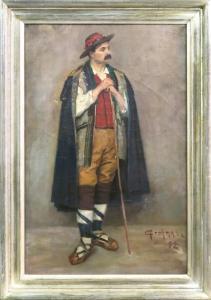 GROHMANN Reinhold,Porträt eines italienischen Hirten,1892,Scheublein Art & Auktionen 2021-07-02