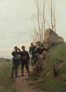 GROLLERON Paul Louis Narcisse 1848-1901,An Advance Party Surveying the Enemy,Skinner US 2022-11-16