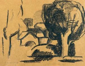 GROMAIRE Marcel 1892-1971,L'arbre près du village,1919,Beaussant-Lefèvre FR 2014-10-10