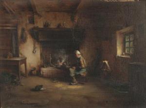 GRONDARD Philippe 1800-1900,« Au coin du feu »,Deburaux & Associ FR 2011-01-29