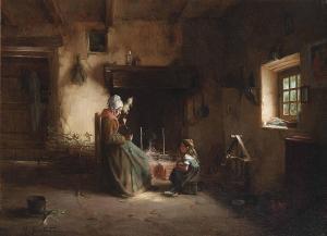 GRONDARD Philippe 1800-1900,A spinning lesson,Christie's GB 2012-02-01