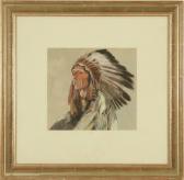 GRONINGER Walter Emil,Portrait of an Indian chief,Eldred's US 2009-04-03