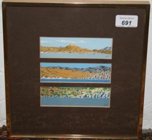 gronow davis 1900-1900,Three gouache studies framed as one,1878,Reeman Dansie GB 2009-09-29