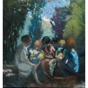 GROPEANO Nicolae 1864-1936,Les enfants au jardin,Tajan FR 2017-05-24