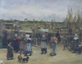 GROS Lucien Alphonse 1845-1913,Scène de port en Bret,1899,Saint Germain en Laye encheres-F. Laurent 2015-10-04
