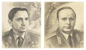 Groshev Piotr Evgeni Fedorovich 1933,Cosmonauts Bykovsky and Gorbatko,Morgan O'Driscoll 2013-10-21