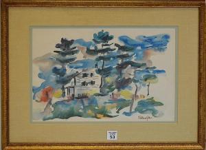 GROSS Chaim W,Depicts a fanciful landscape with house amongst tr,Hood Bill & Sons 2018-06-19