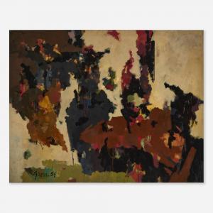 GROSS Sidney 1921-1969,Abstract #393,1958,Rago Arts and Auction Center US 2024-03-27