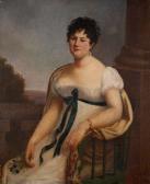 GROSSARD Rosalie,Portrait de femme aux fleurs des champs,1807,Ader FR 2011-04-06