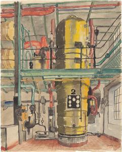 GROSSBERG Carl 1894-1940,Der gelbe Kessel,1933,Villa Grisebach DE 2023-06-02