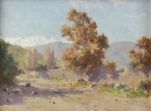 GROSSMACHT G 1877-1964,landscape with trees and mountains beyond,Ewbank Auctions GB 2021-06-17