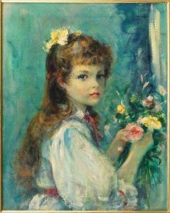 GROSSMAN CYDNEY 1909,Young Girl With Flowers,Susanin's US 2020-06-16