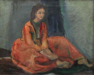 GROSSMAN Margareta 1904-1945,In asteptare,1944,Alis Auction RO 2013-01-22