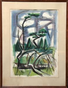 Grossman Morton 1926-1998,TREE IN FOREST,1953,Ro Gallery US 2024-01-01