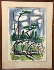 Grossman Morton 1926-1998,Tree in Forest,1953,Ro Gallery US 2020-03-11