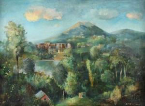 GROSSMANN Ludwig Wilhelm 1894-1960,Südliche Landschaft,Von Zengen DE 2019-06-15