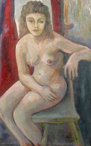 GROSSMANN Moritz, Moische 1900-1900,Nude Sitting,1943,Alis Auction RO 2008-10-04
