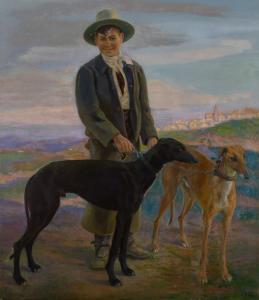 GROSSO Alfonso 1893-1983,Boy with Two Dogs,William Doyle US 2022-12-21