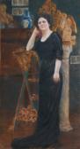 GROSSO Giacomo 1860-1938,Ritratto di gentildonna con abito nero,Antonina IT 2008-04-22