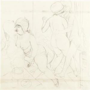 GROSZ George 1893-1959,Erotische Szene,c.1928,Palais Dorotheum AT 2017-11-21