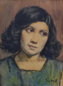 GROTT Teodor 1884-1972,Portret kobiety,Rempex PL 2023-09-06