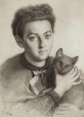 GROTTGER Artur 1837-1867,Portrait of the artist's fiancée Wanda Monné,1866,Desa Unicum PL 2020-12-01