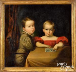 GROVE SHELDON Gilbert 1805-1885,Portrait of John and Nora Bush,1855,Pook & Pook US 2021-10-01