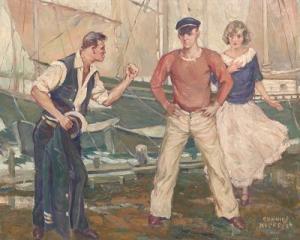 GROVER HICKS Connie 1898-1930,Two Sailors and a Young Lass,Aspire Auction US 2013-09-21