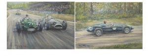 GROVES RAYMOND 1913-1958,Studies of single seat racing cars,1956,Bonhams GB 2015-06-26