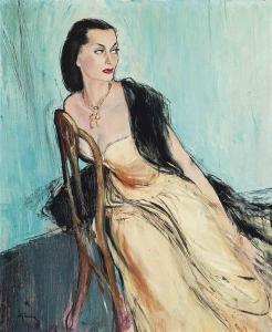 GRUAU Rene 1909-2004,A portrait of Maggy Sarrange,Christie's GB 2015-08-18