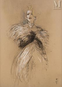 GRUAU Rene 1909-2004,Portrait de femme élégante,Millon & Associés FR 2024-03-26