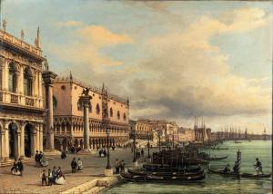 GRUBACS Giovanni 1829-1919,Veduta di riva degli Schiavoni a Venezia,Cambi IT 2023-11-30